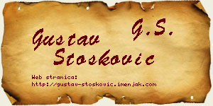 Gustav Stošković vizit kartica